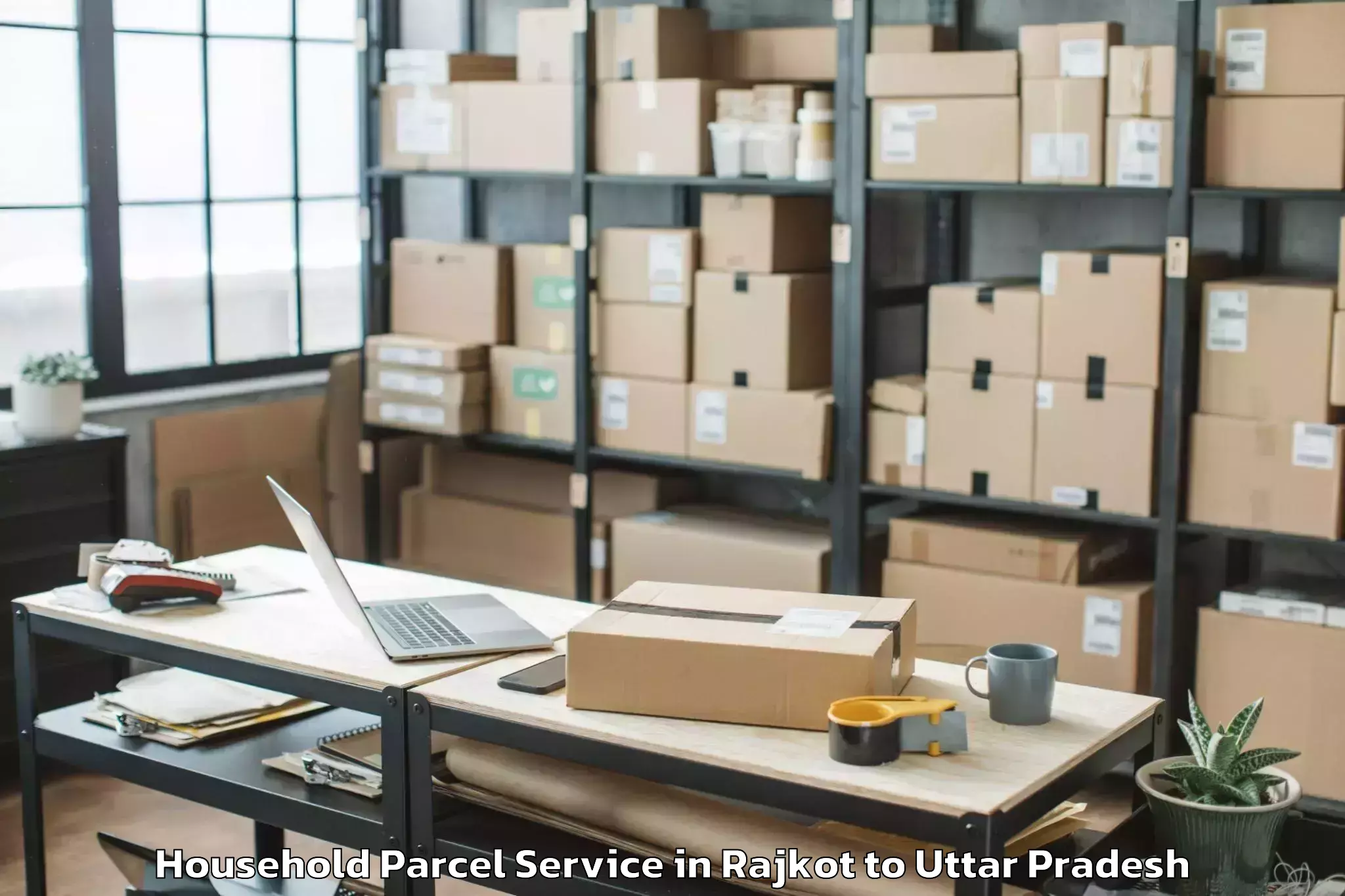 Hassle-Free Rajkot to Babrala Household Parcel